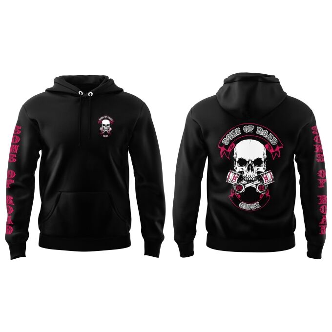 Sweat-shirt à Capuche de qualité supérieure - SONS OF ROAD (matériau de personnalisation haut de gamme, imprimé en France)