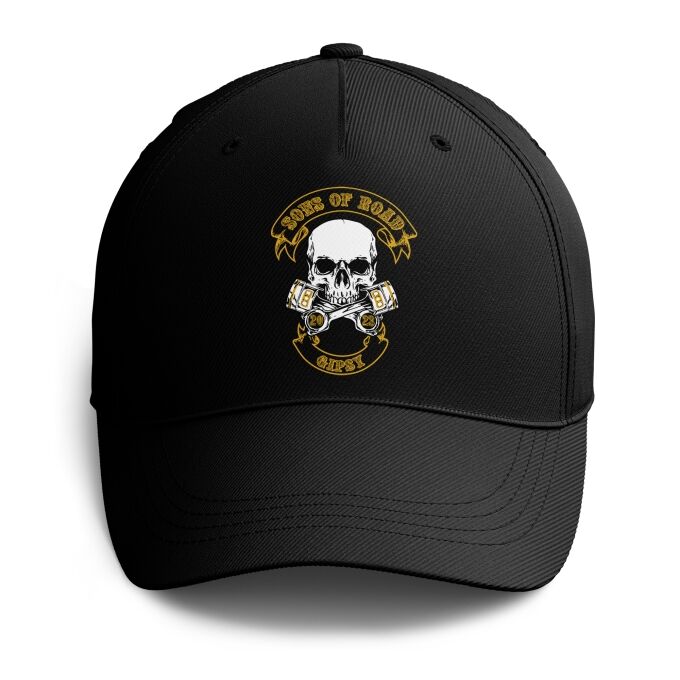 Casquette à visière courbe de qualité supérieure - SONS OF ROAD (matériau de personnalisation haut de gamme, imprimé en France)
