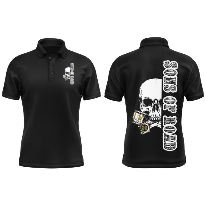 Polo Homme Sons of Road - Impression haut de gamme