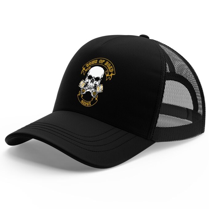 Casquette Trucker avec filet (idéal pour l'été) de qualité supérieure - SONS OF ROAD (matériau de personnalisation haut de gamme, imprimé en France)