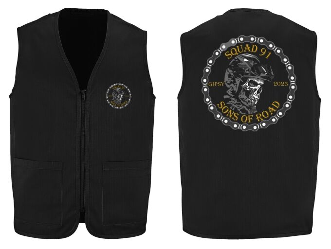 Gilet sans manches de qualité supérieure (matériau de personnalisation haut de gamme, imprimé en France)