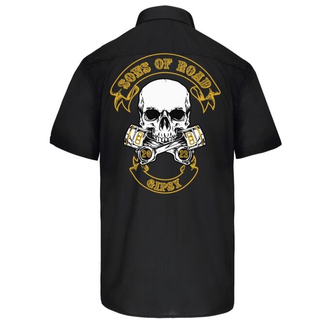 Chemise Homme légère à Manches Courtes Sons of Road - Impression haut de gamme